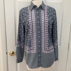 Talbots “Geo Flowers” shirt